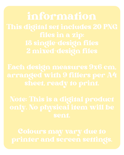 Buttercup Binder Fillers Digital Download