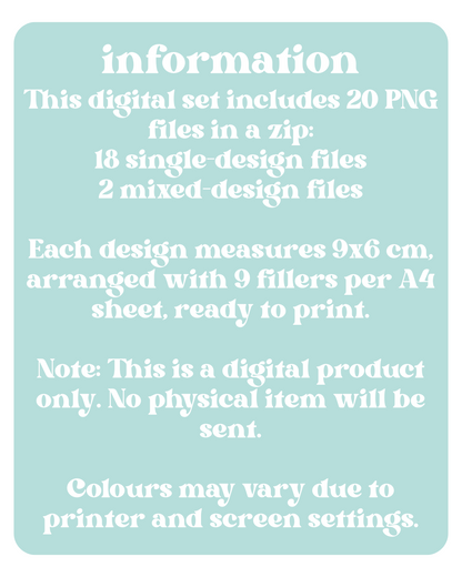 Blue Sage Binder Fillers Digital Download