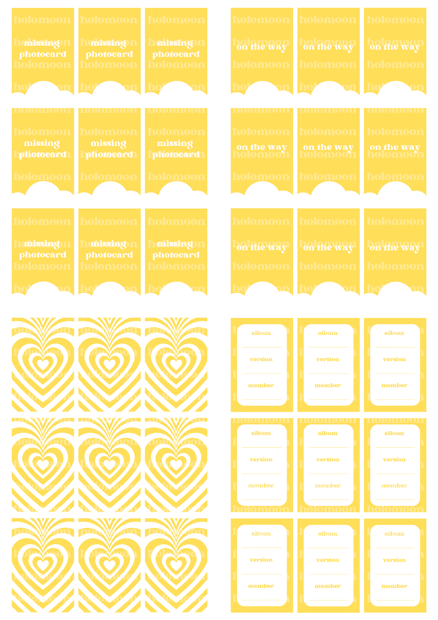 Yellow Binder Fillers Digital Download