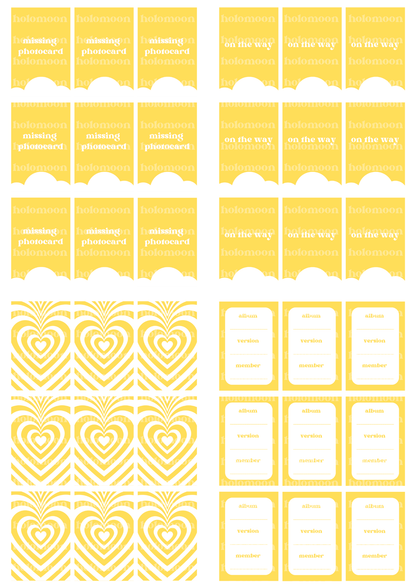 Yellow Binder Fillers Digital Download