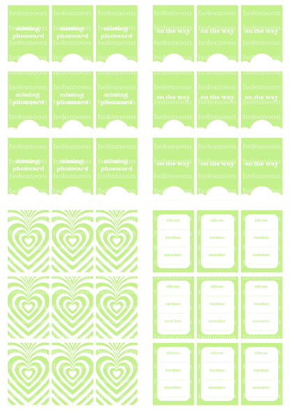 Green Binder Fillers Digital Download