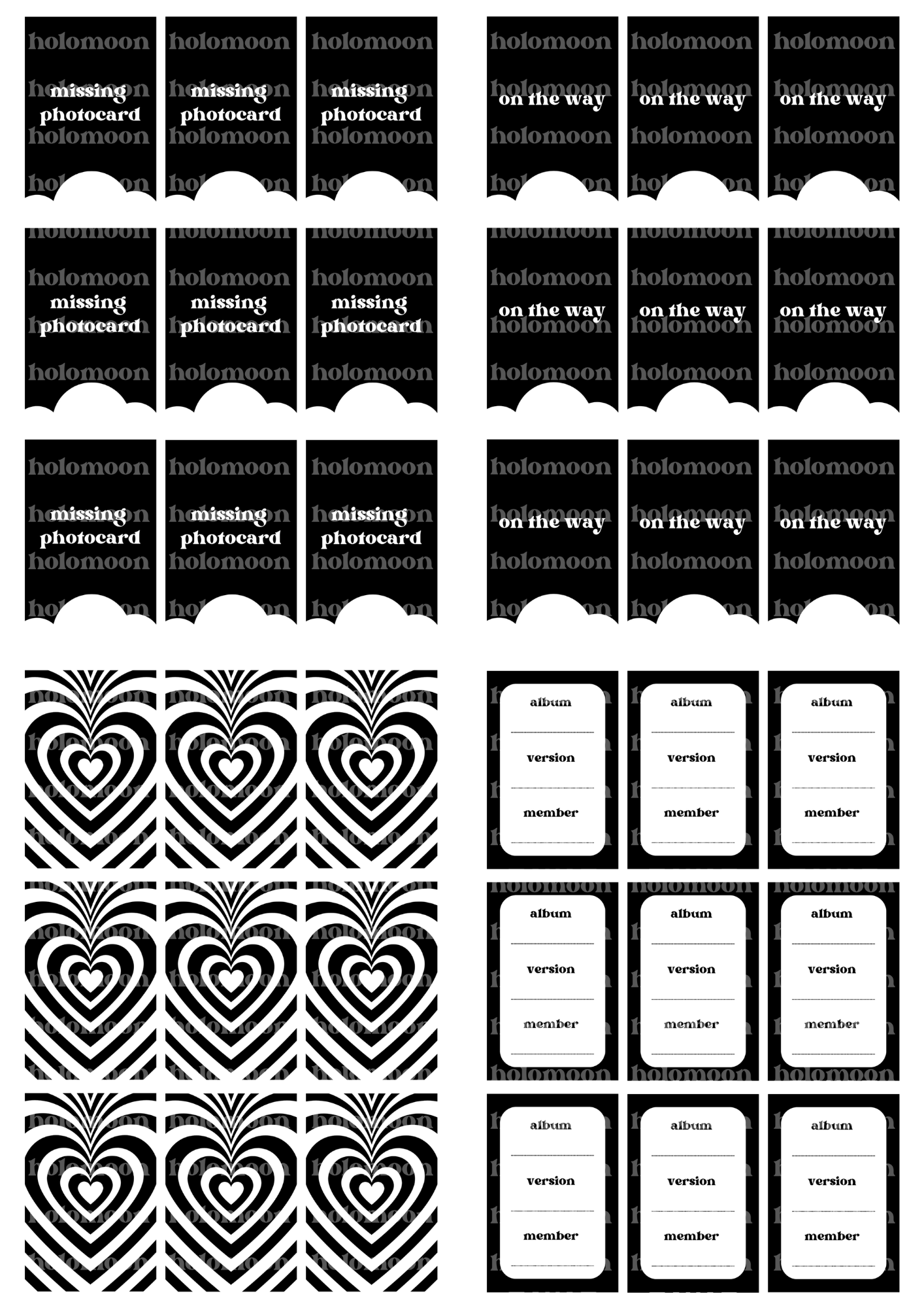 Black Binder Fillers Digital Download