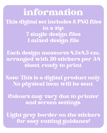 BTS Love Mail Stickers Digital Download