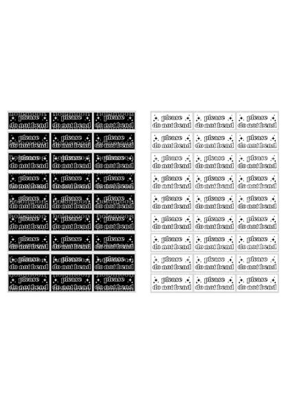 Do Not Bend Stickers Digital Download