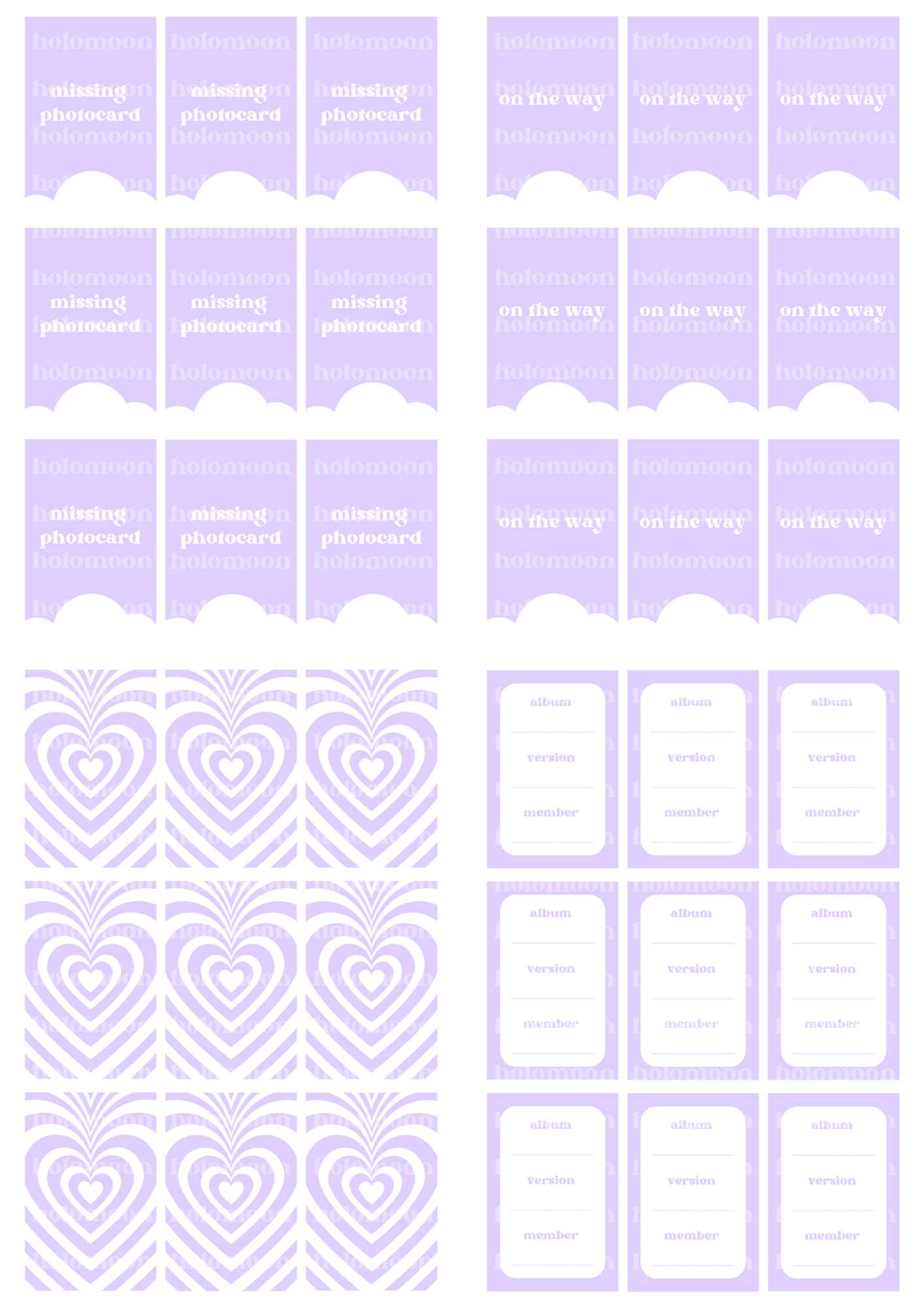 Purple Binder Fillers Digital Download