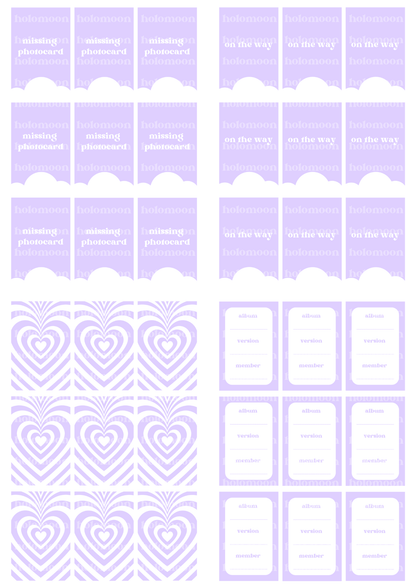 Purple Binder Fillers Digital Download