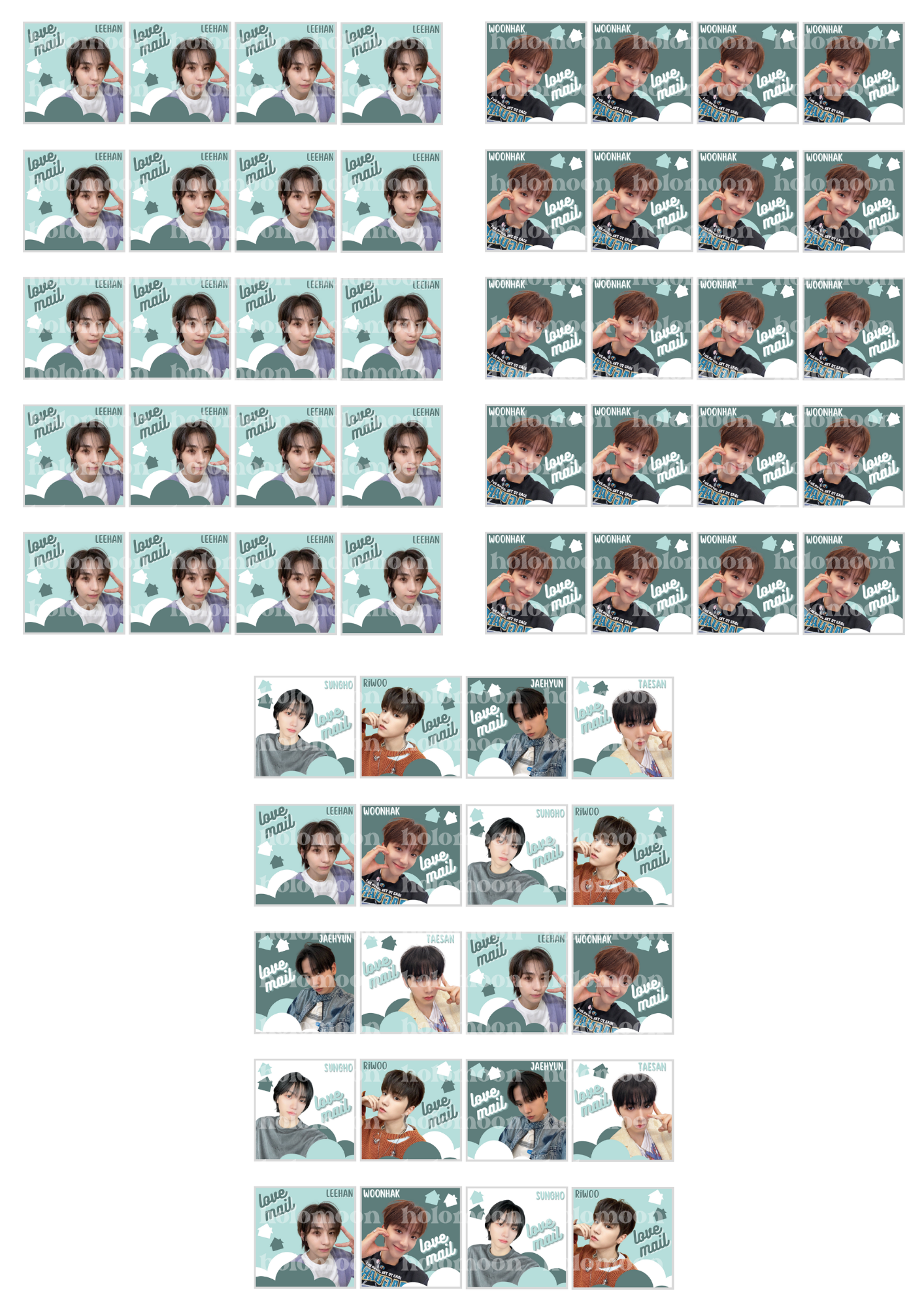 BoyNextDoor Love Mail Stickers Digital Download