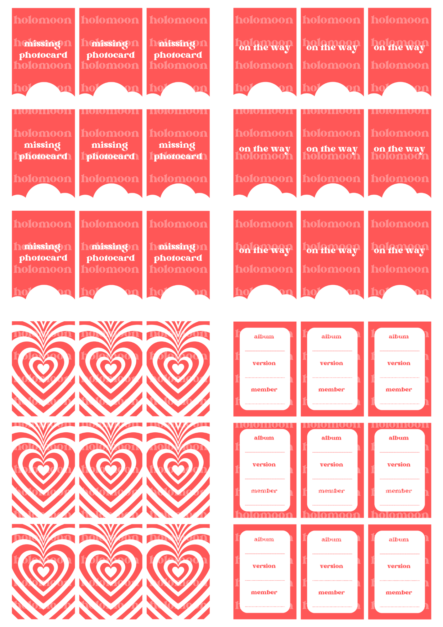 Red Binder Fillers Digital Download