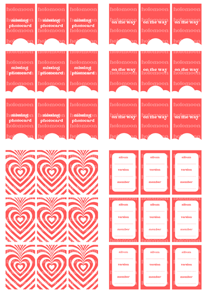 Red Binder Fillers Digital Download
