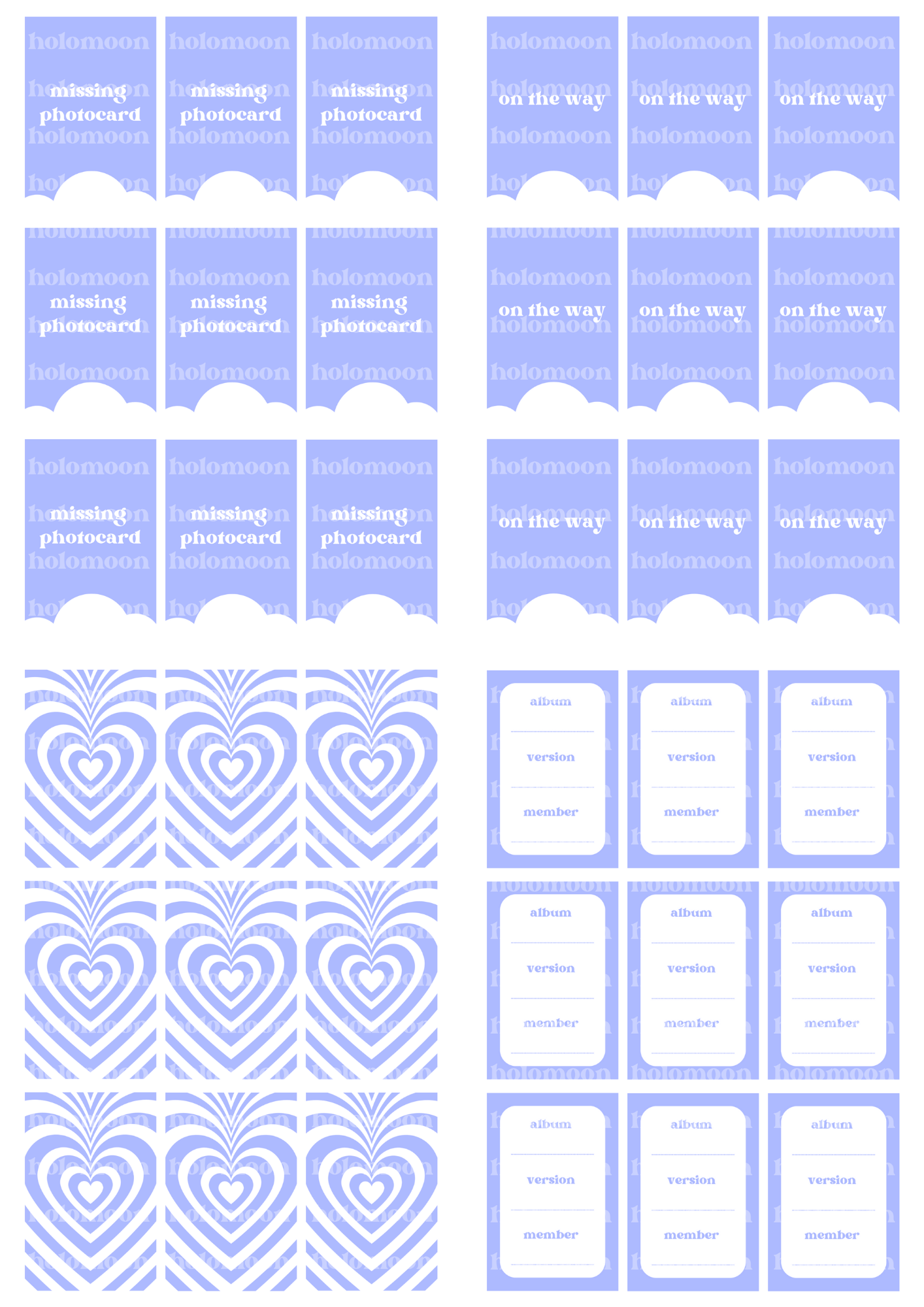 Periwinkle Binder Fillers Digital Download