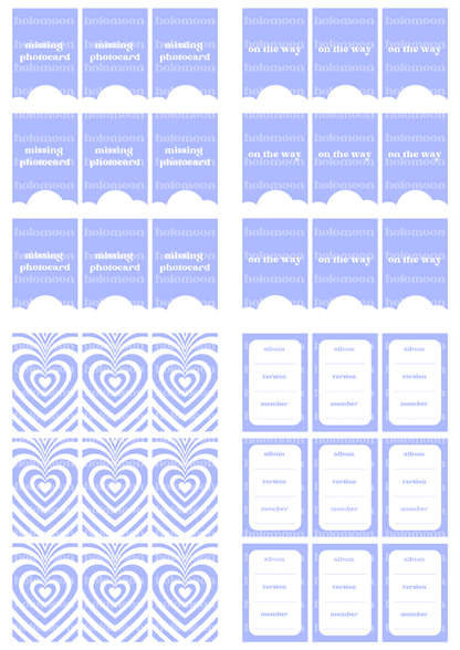Periwinkle Binder Fillers Digital Download
