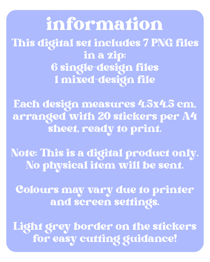 IVE Love Mail Stickers Digital Download