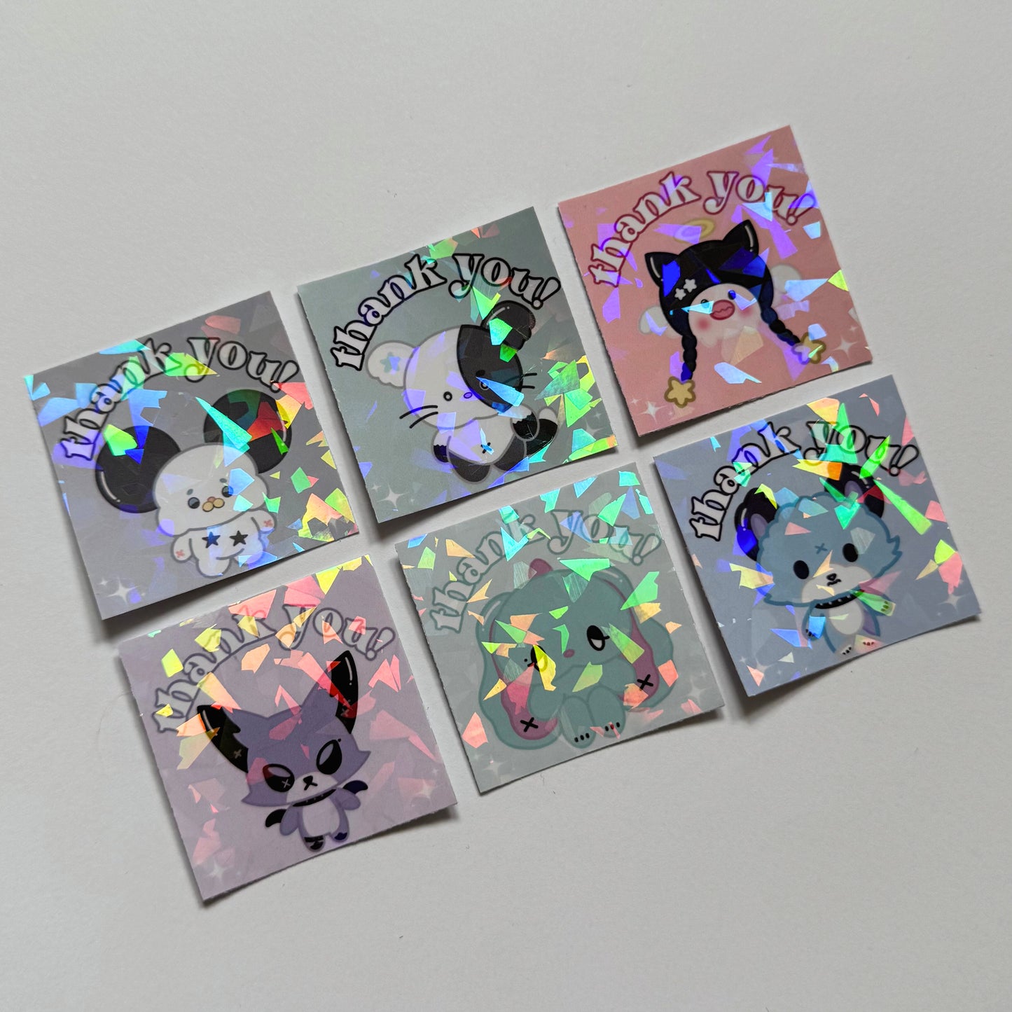 Xdinary Monsters Holographic Thank You Mailing Stickers (10 Pack)