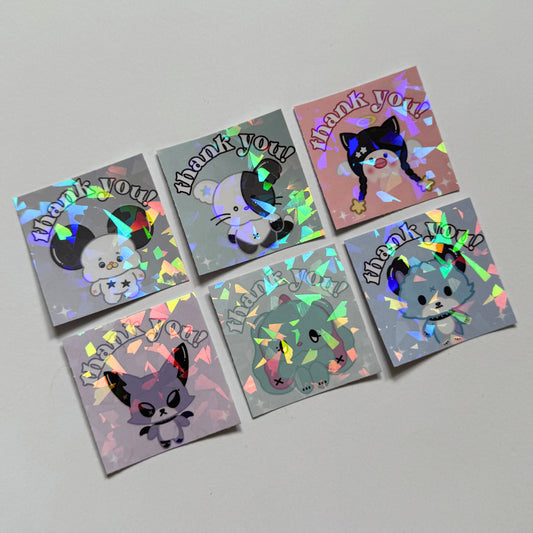 Xdinary Monsters Holographic Thank You Mailing Stickers (10 Pack)