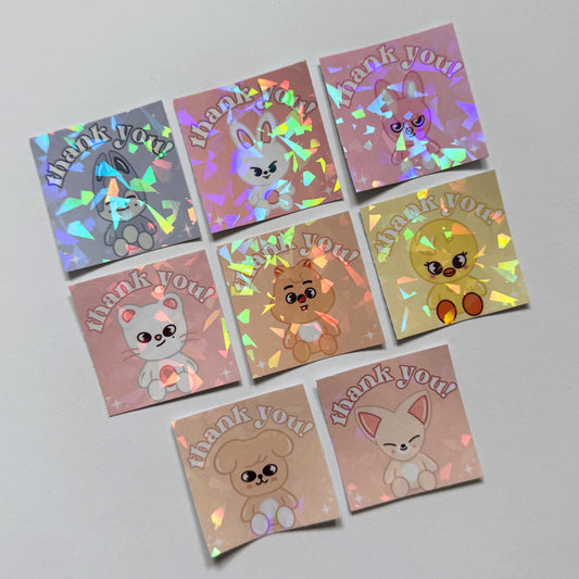 SKZOO Holographic Thank You Mailing Stickers (10 Pack)