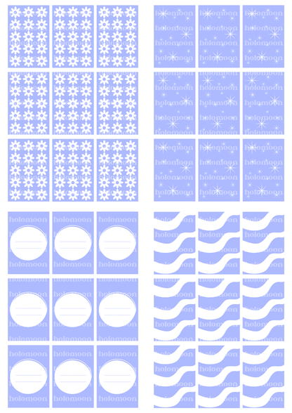 Periwinkle Binder Fillers Digital Download