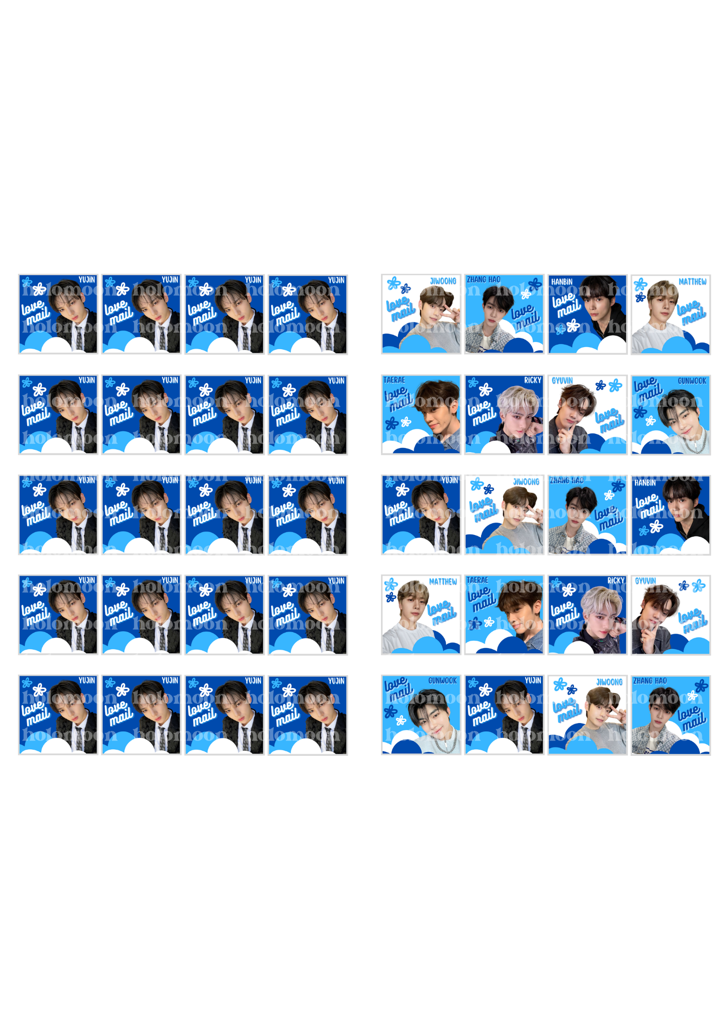 ZEROBASEONE Love Mail Stickers Digital Download