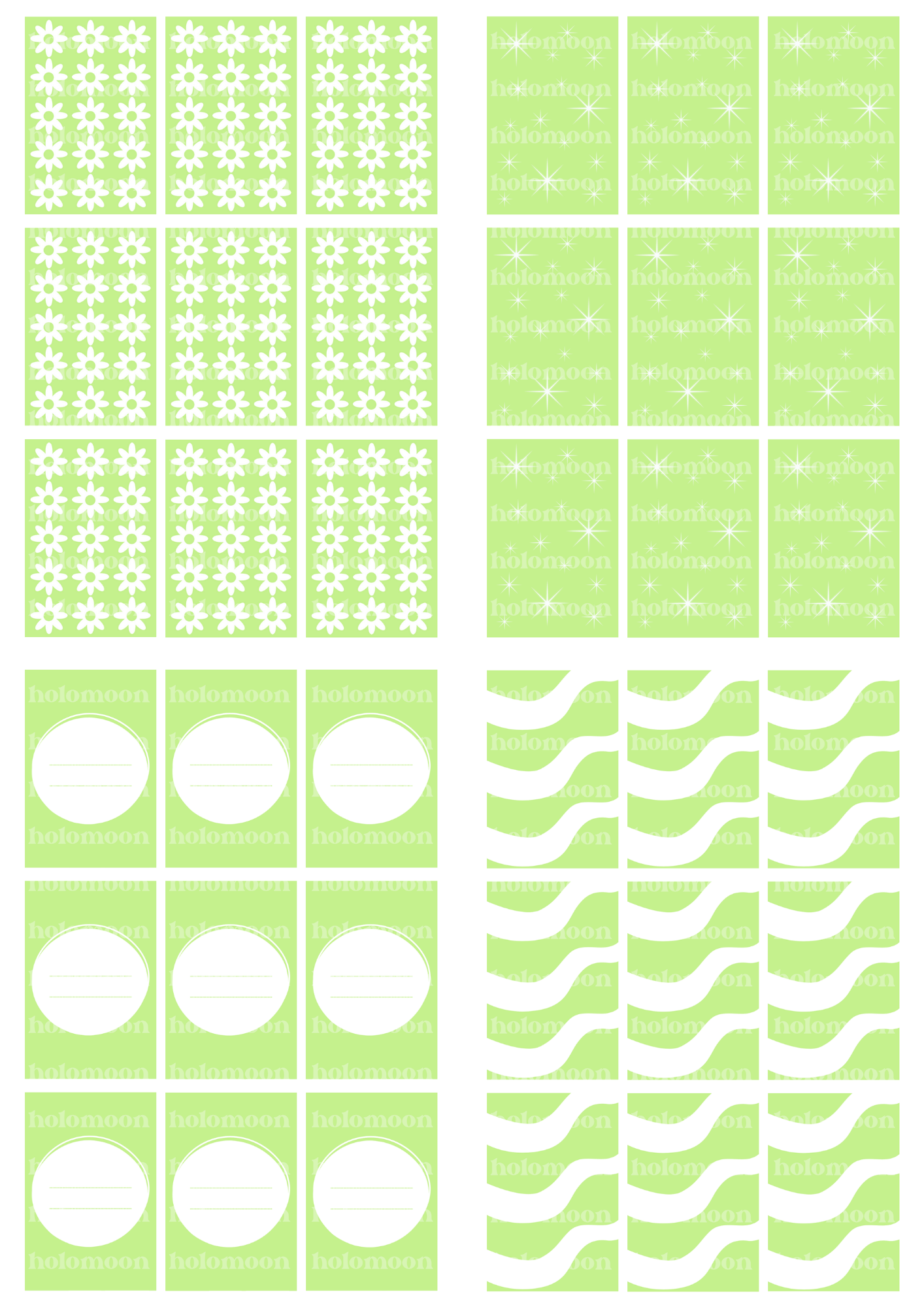 Green Binder Fillers Digital Download