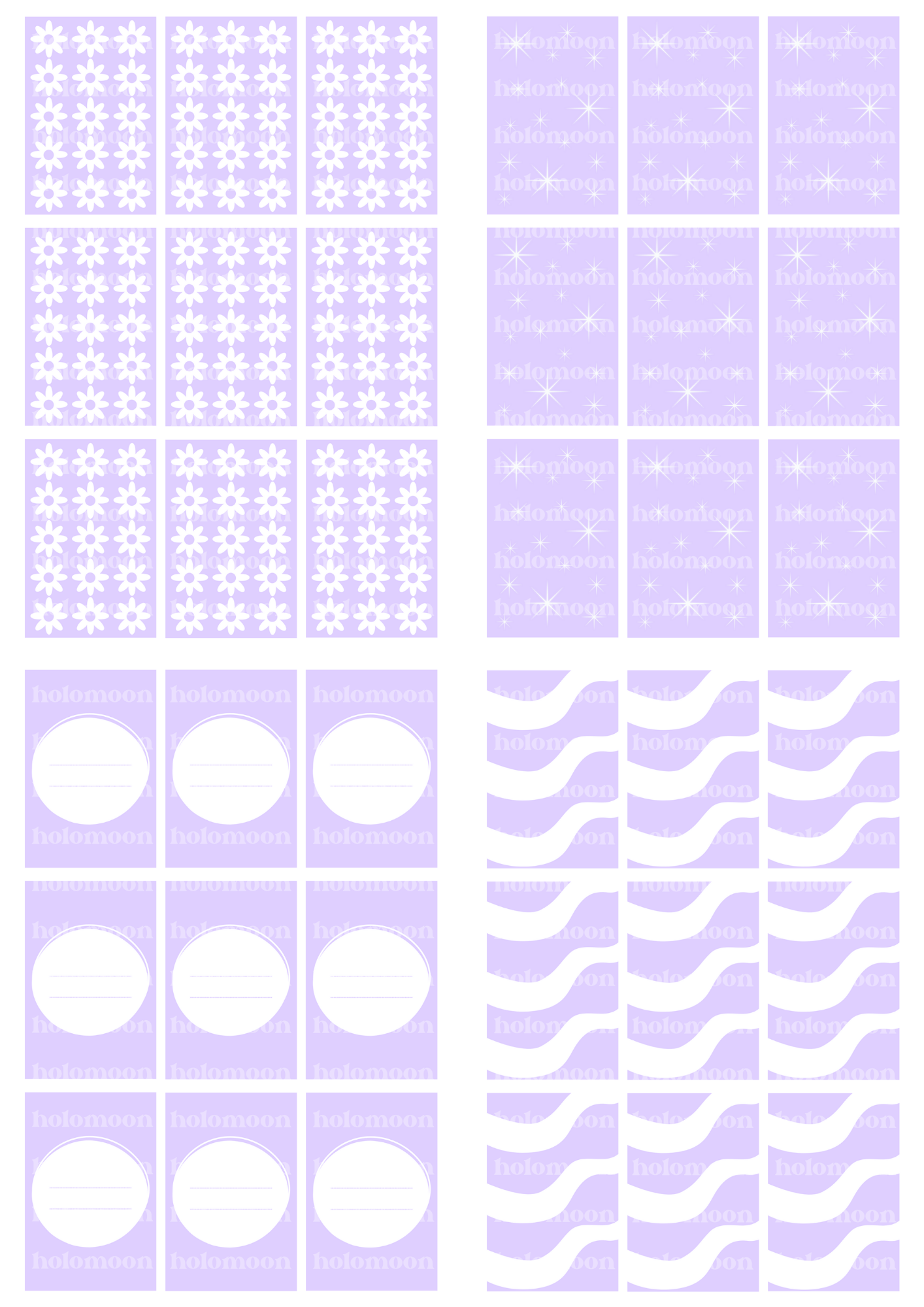 Purple Binder Fillers Digital Download