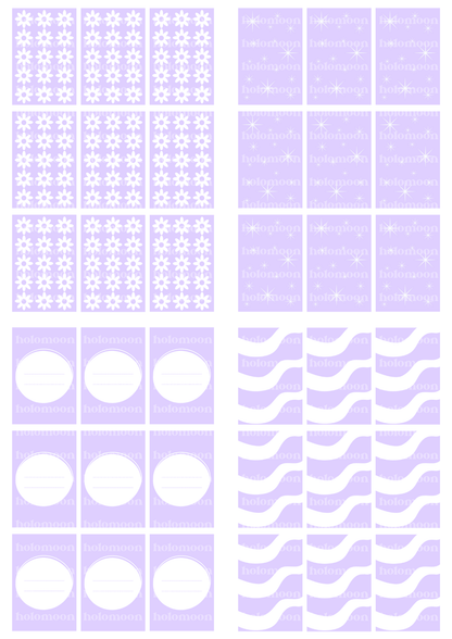 Purple Binder Fillers Digital Download