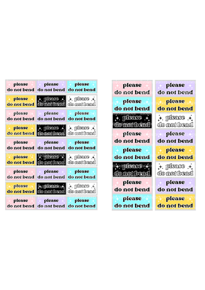Do Not Bend Stickers Digital Download