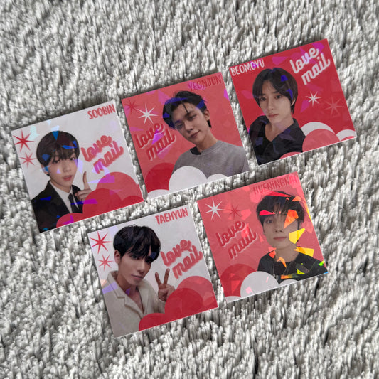 TXT Love Mail Stickers - Holographic (10 pack)