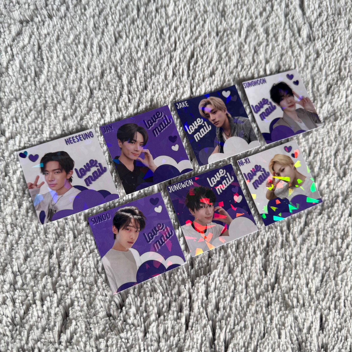 Enhypen Love Mail Stickers - Holographic (10 pack)
