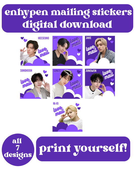 Enhypen Love Mail Stickers Digital Download