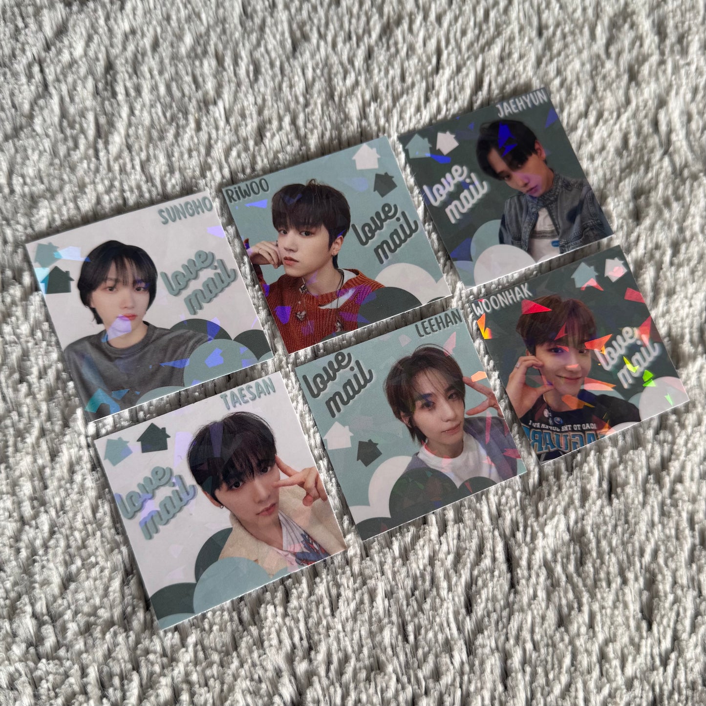 BoyNextDoor Love Mail Stickers - Holographic (10 pack)