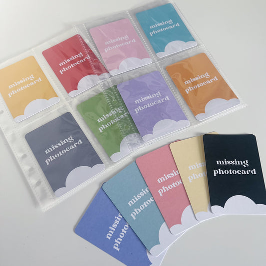 Rellenos para carpetas de tarjetas fotográficas faltantes (paquete de 10)