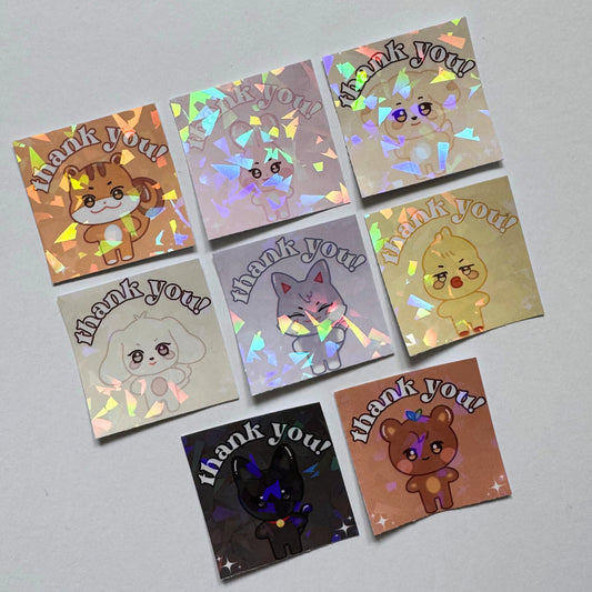 Aniteez Holographic Thank You Mailing Stickers (10 Pack)