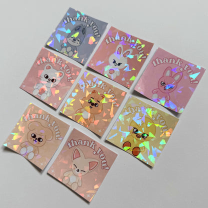 SKZOO Holographic Thank You Mailing Stickers (10 Pack)