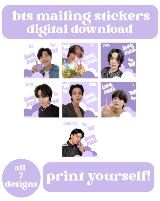 BTS Love Mail Stickers Digital Download