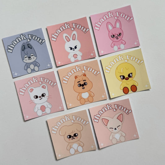 SKZOO Glossy Thank You Mailing Stickers (10 Pack)