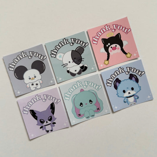 Xdinary Monsters Glossy Thank You Mailing Stickers (10 Pack)