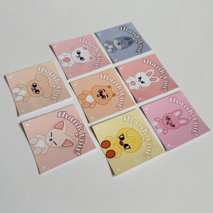 SKZOO Glossy Thank You Mailing Stickers (10 Pack)