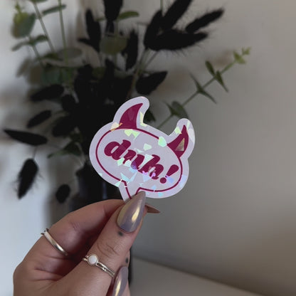 P1Harmony Devil DUH! Holographic Sticker