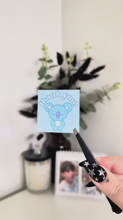 BT21 Glossy Thank You Mailing Stickers (10 Pack)