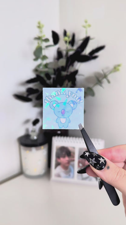 BT21 Holographic Thank You Mailing Stickers (10 Pack)