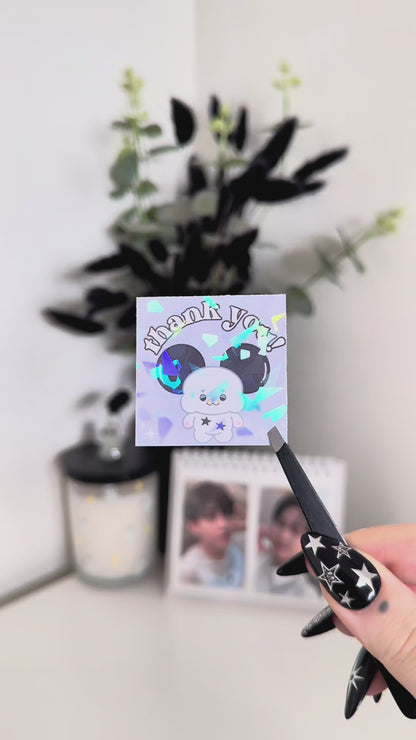 Xdinary Monsters Holographic Thank You Mailing Stickers (10 Pack)