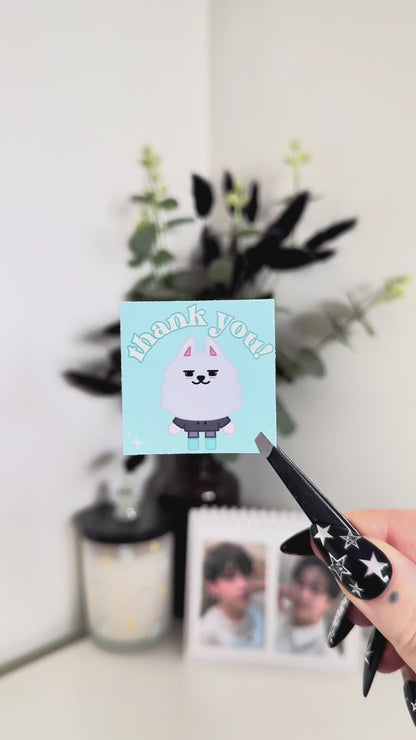 PPULBATU Glossy Thank You Mailing Stickers (10 Pack)