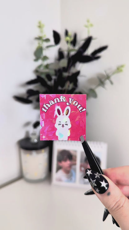 Miniteen Holographic Thank You Mailing Stickers (15 Pack)