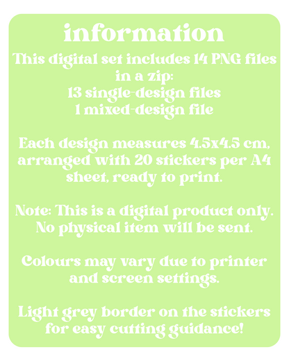 Seventeen Love Mail Stickers Digital Download