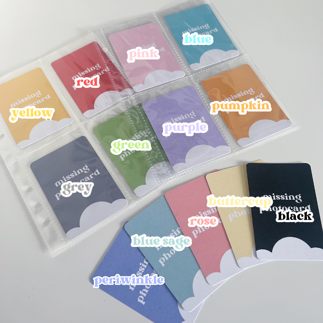 Rellenos para carpetas de tarjetas fotográficas faltantes (paquete de 10)